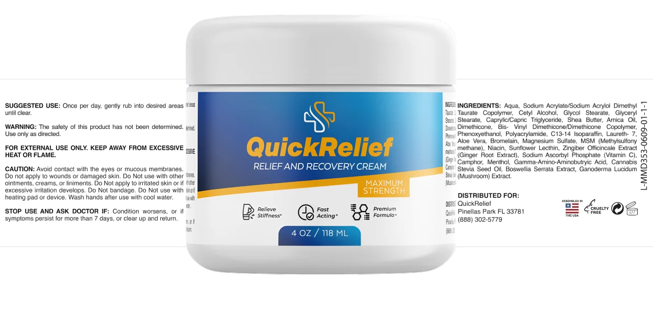 Quick Relief Product Label